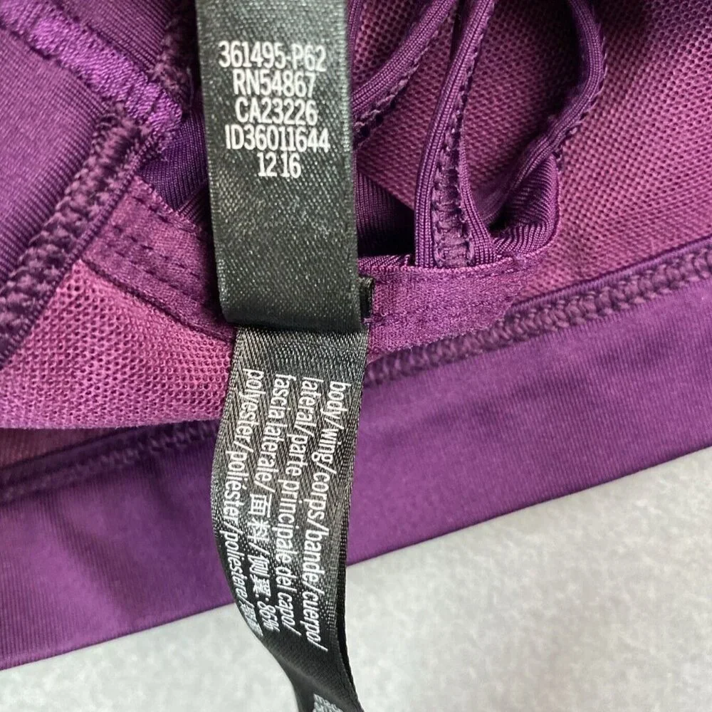 Victoria’s Secret Sport Lilac Racerback Back Sports Bra Sz L No Padding Gym Yoga - Picture 7 of 9